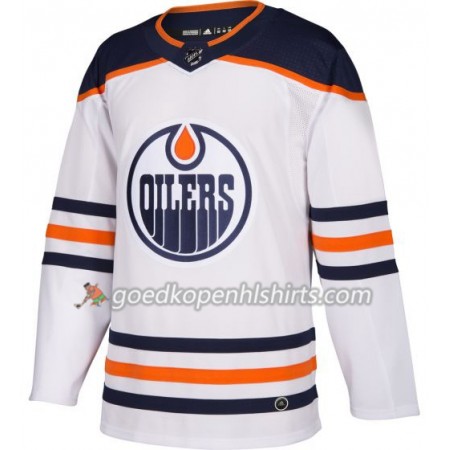 Edmonton Oilers Blank Adidas Wit Authentic Shirt - Mannen